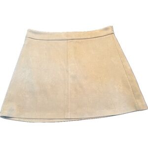 Jack by BB Dakota Beige Suede Mini Skirt